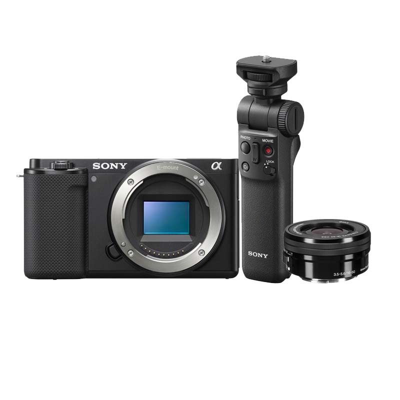 Sony Sony vlog camera ZV-E10 + 16-50mm + Bluetooth Vlogging Grip GP-VPT2BT