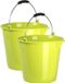 Plasticforte Huishoudemmer - 2 stuks - groen - 9 liter