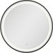 Miroir de salle de bain rond à LED Sat avec capteur IP44, 70x70 cm noir