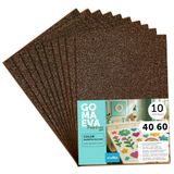 m-office Schuimrubberen platen met glitter, 40 x 60 cm, kleurrijke EVA-schuim knutselplaten voor kinderen, doe-het-zelf, school, decoratie en kunstprojecten, ideaal als knutselpapier, schuimrubber met