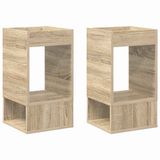 vidaXL Bijzettafel Sonoma Eiken Set van 2