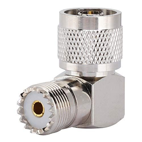 Demeras N Male naar M Female Rechte hoek coaxiale adapter 90 graden connector voor UHF RF antennes coaxiale kabel
