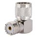 Demeras N Male naar M Female Rechte hoek coaxiale adapter 90 graden connector voor UHF RF antennes coaxiale kabel