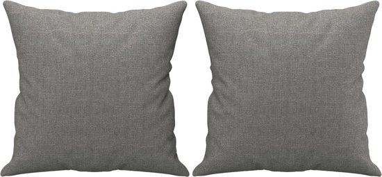 vidaXL Sierkussens 2 st 40x40 cm stof donkergrijs