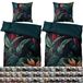 SANILO® linge de lit, 135x200 cm, 100% Coton fin, 4 pièces, comprenant : housse de couette, taie d'oreiller (80x80 cm) - Exotic