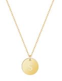 good.designs Ketting 18 K verguld met lettermunt S