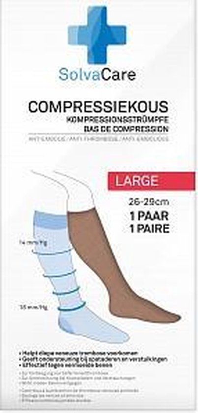 Solvacare Compressiekous L Beige | 1 paar