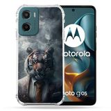Cokitec Versterkte hoes voor Motorola G05 / E15 Animal Tiger Business