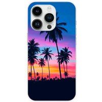 1001 coques Apple iPhone 15 Pro Palmiers colores bedrukt siliconen hoesje