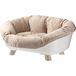 Ferplast Hondenbed Beige Rond Pluche/Kunststof Schuim 47.5x48.82x13.5cm