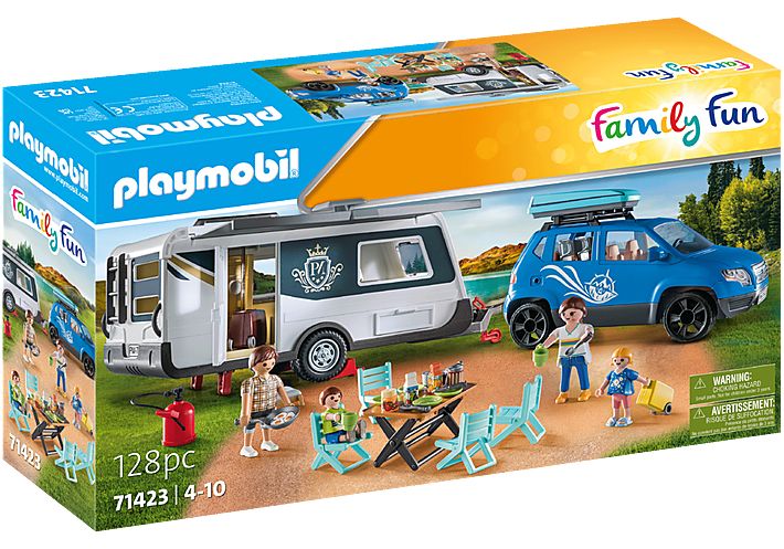 PLAYMOBIL Family Fun Caravan met auto - 71423 - 4+ jaar