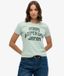 Superdry T-shirt Surf Logo Coupe Ajustée Bleu Taille: 38