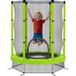 Trampoline Élastique Pour Enfants Ø140 cm Avec Filet de Sécurité, Motifs Colorés, 3-6 Ans, Vert