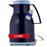 Helios Wash S + kunststof thermoskan met draaisluiting 1,0 l donkerblauw vaatwasmachinebestendig
