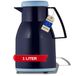 Helios Wash S + kunststof thermoskan met draaisluiting 1,0 l donkerblauw vaatwasmachinebestendig