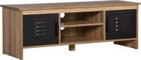 Homcom TV-standaard - Spaanplaat klasse E1 - 109x35x38cm - Lichtbruin, Zwart