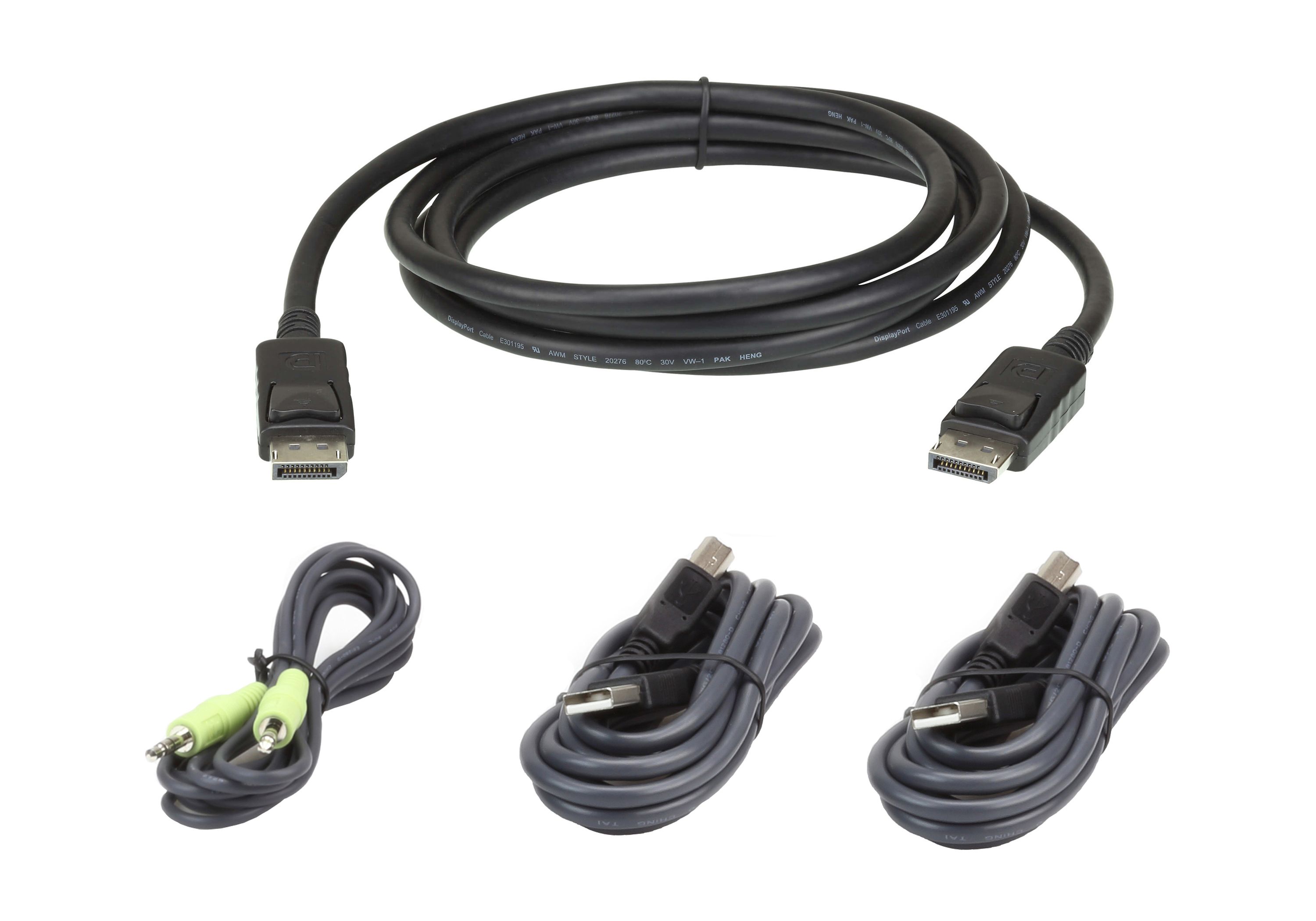 ATEN 2L-7D03UDPX4 USB DisplayPort Secure KVM Kabelset 3m