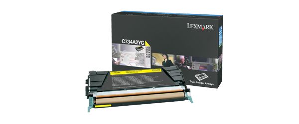 Lexmark C734A2YG Toner Cartridge - Yellow - 6,000 Pages