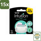Wilkinson 15 x Intuition - Lames de recharge - 2 en 1 Sensitive Care - Pour peau sensible