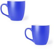 Makito Western Europe Tasse à café/mug - 2x - bleu - 440 ml - Céramique