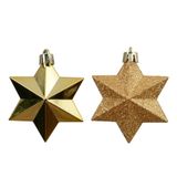 Decoris Ster kunststof L9b9h12 cm goud 12 st Shatterproof