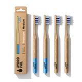 HYDROPHIL - Premium bamboe tandenborstel volwassenen middelzacht 4-pack (groen)