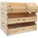 HABAU Caisse empilable en bois « Maxi », lot de 3, chaque boîte de rangement 59 x 38 x 18 cm