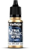 Vallejo Hobbyverf Acrylverf - 77117 True Metallic Metal - Light - Arkanisch Goud - Acryl - Verf flesje - 1x 18 ml