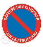 Aua Signaletique – Bord voor parkeren op trottoirs, diameter 450 mm, pvc 1,5 mm