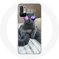 Maniacase Etui voor Xiaomi Poco M3 Pro Kat met paarse bril