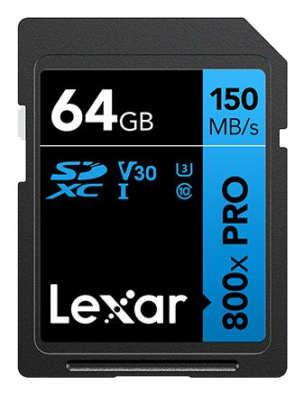 Lexar 64GB SDXC 800x PRO UHS-I Class 10 Memory Card