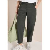 cecil Icecat Mid Waist broek met wijde pijpen in casual pasvorm
