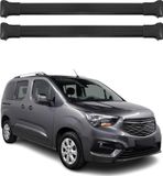 Omac Porte-bagages, support de base pour Opel E Combo 2018-2025, 75 kg, aluminium, noir, 2 pièces