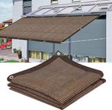 Merkloos Schaduwnet zwart ademend voor de tuin zonwering zonnezeil - 3 x 4 meter bruin