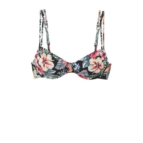 Lascana voorgevormde beugel bikinitop zwart/multi