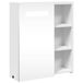 vidaXL Armoire de salle de bain avec miroir et LED 45x13x52 cm blanc