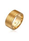 KUZZOI - Ring - Heren Band Ring Grooves Vintage Solid in 925 Sterling Zilver - Heren