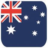 Bellatio Decorations Australische vlag bierviltjes vierkant 15 stuks