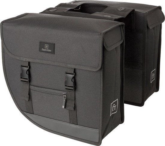 FastRider Hybrid Dubbele Fietstas Grijs - 26L - Achter - Polyester - MIK-Systeem