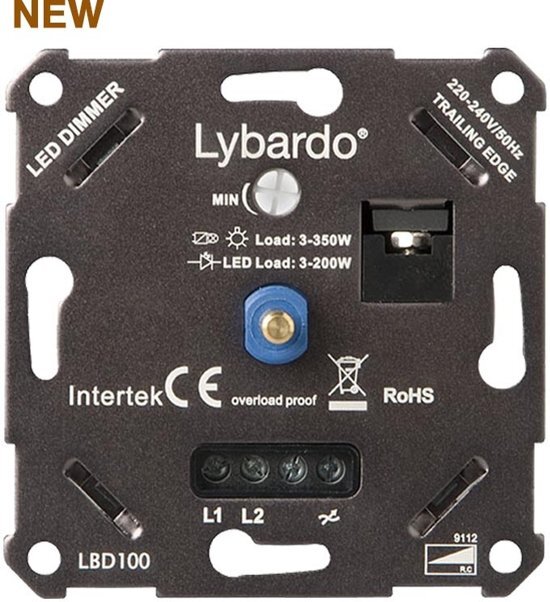 Lybardo ITEC LED Dimmer 3 - 200W - Fase afsnijding - Universeel