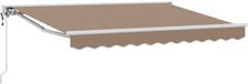 vidaXL Elektrische Zonneluifel 4 x 3 m Taupe Polyester