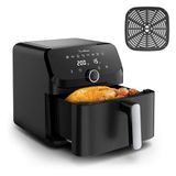 Moulinex Easy Fry Mega EZ8558 Luchtfriteuse, 7,5 liter, laag energieverbruik, voor gezinnen, mand met antiaanbaklaag, compact design, 8 modi