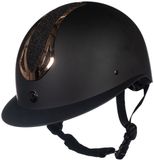 HKM Ruitercap Illusion zwart/rose goud maat S (52-54 cm)