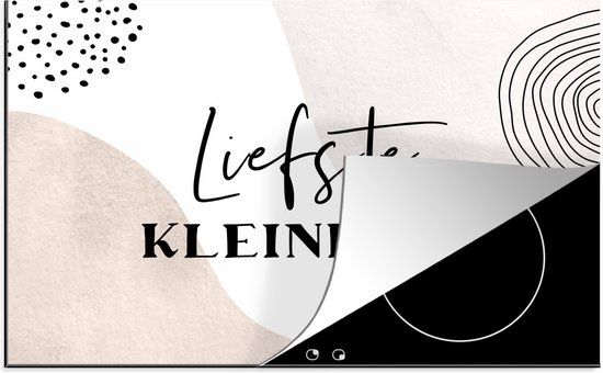 KitchenYeah® Inductie beschermer 77x51 cm - Bruin - 'Liefste kleinkind' - Quotes - Spreuken - Inductie kookplaat accessoire