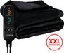 Seranova Couverture électrique XXL - 180x160 cm - Polaire Sherpa double face - Noir