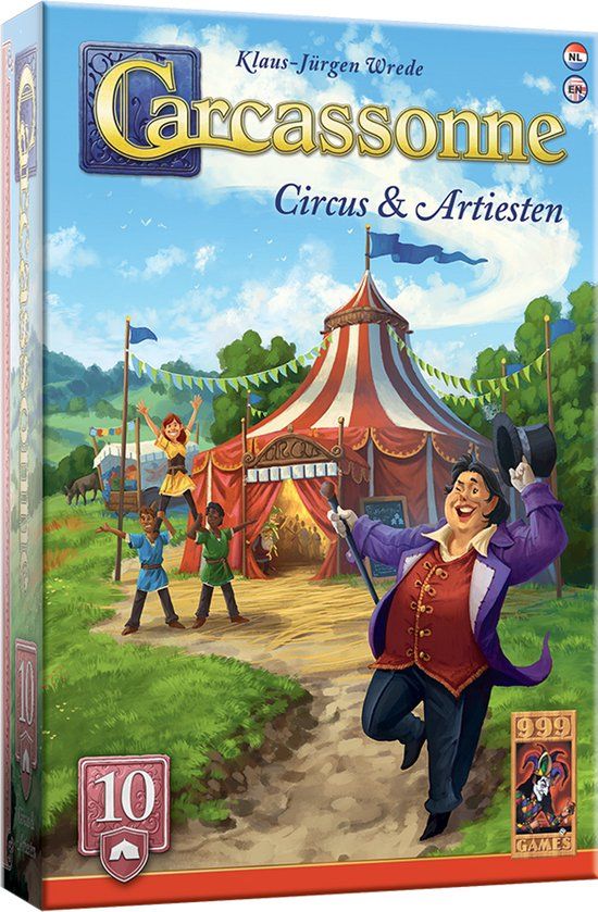 999 Games Carcassonne: Circus & Artiesten Uitbreiding 10 - Nieuwe Versie - NL -EN