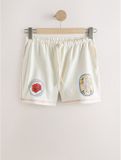 Next - Dames - Jersey short met print - Crème