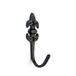 Bulk Hardware BH03978 gordijnrafhouder Lilie zwart 75 x 25 x 35 mm (verpakking à 2), wit, 2 stuks