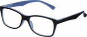 Silac Lunettes de lecture 7095 Wayfarer Plastique/Carbone Noir mat, Bleu mat +2.50