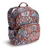 Vera Bradley Women's Premium Cotton Small Banbury Backpack, Marrakesh Cinnamon, One Size